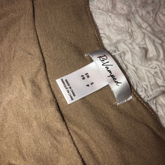 Revamped tan cropped tank top - Picture 2 of 3